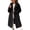 Black-03, variant on Women's Sherpa Fleece Coat Lapel Collar Long Sleeve Button Down Teddy Jacket Warm Winter Outerwear
