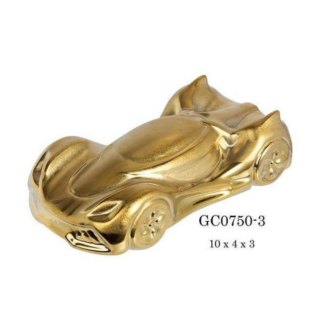 Amazing Rugs GC0750-3 Figurine de Course de Sport en Porcelaine Finition Or Brossé