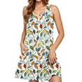 thumbnail image 2 of Viikei Womens Dresses Plus Size Summer,Sundresses for Women Casual Summer,Women Casual Loose Summer Printed Dress Sleeveless V-neck Top/shirt Set Multicolor S, 2 of 6