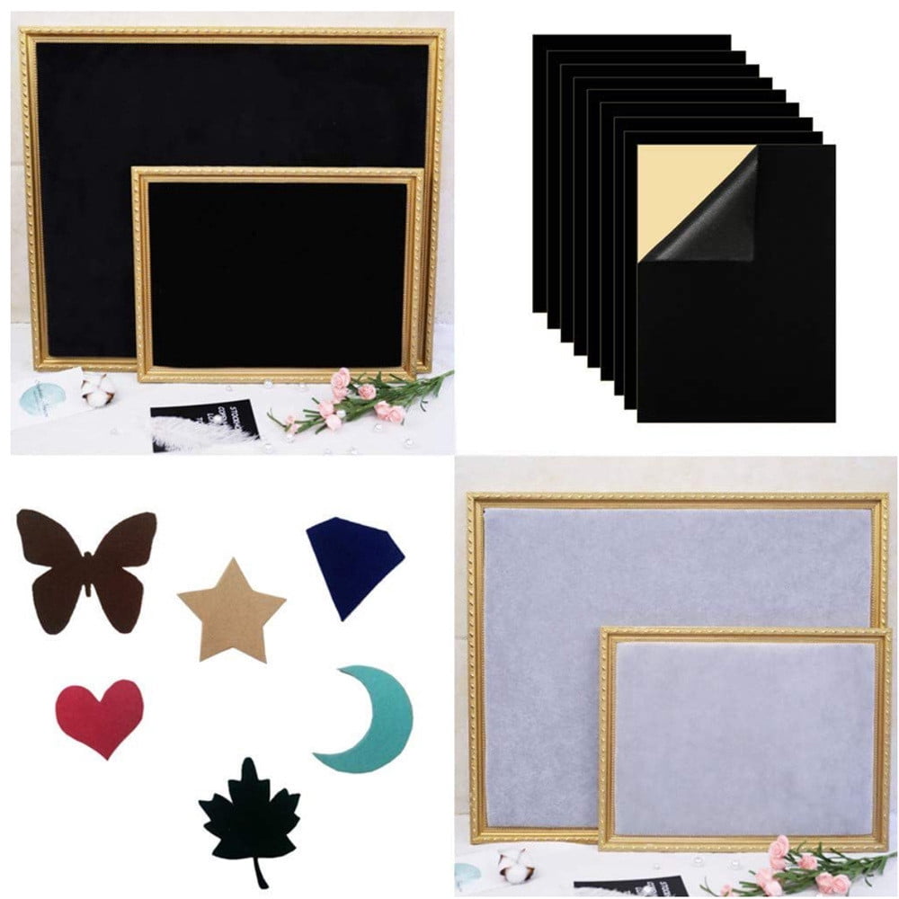 XEOVHVLJ 10PCS Self Adhesive Fabric, Soft Velvet Drawer Liner, DIY