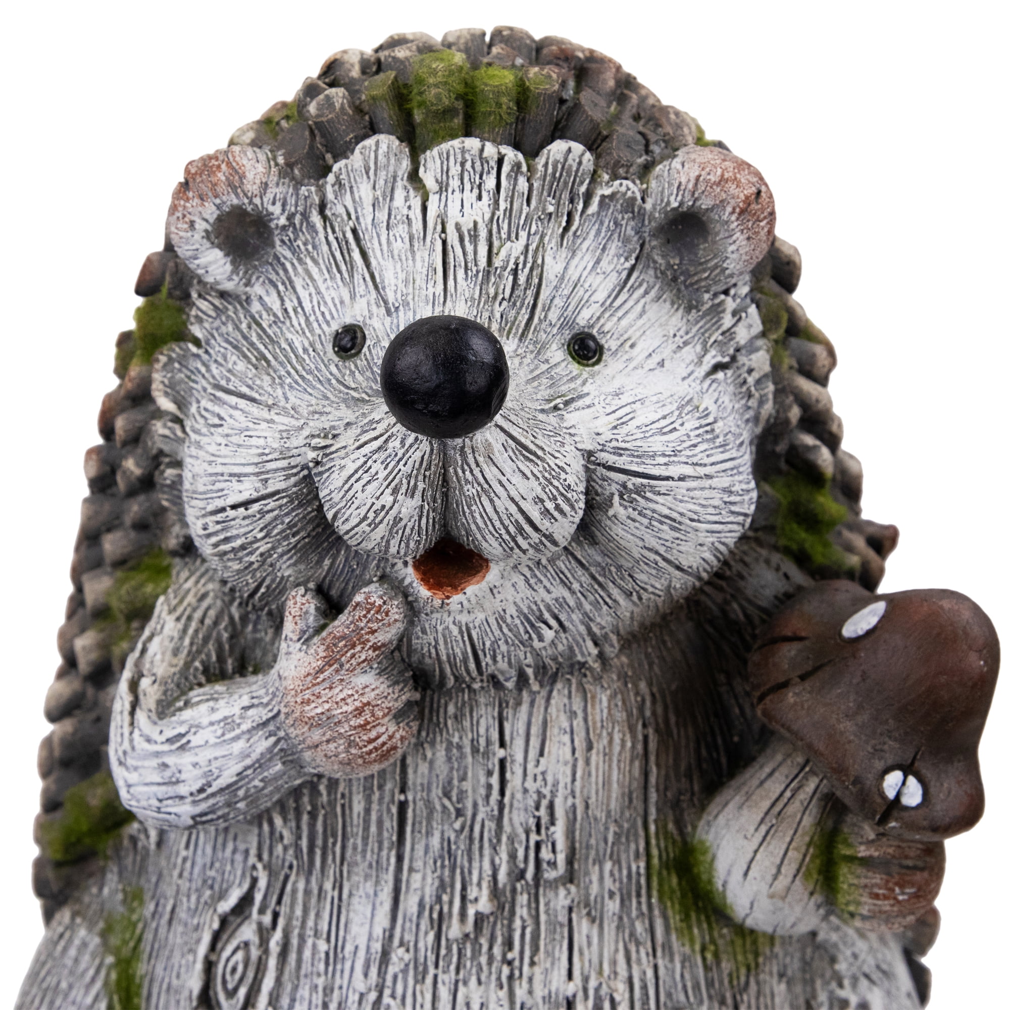 Northlight Hedgehog Holding Mushroom Outdoor Garden Statue - 8.5"