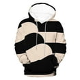 thumbnail image 4 of Men's Oversized Hoodies Drawstring Pullover Sweatshirt with Hood Geometric Graphic Long Sleeve Pockets Hooded Shirt (Black 3XL), 4 of 5