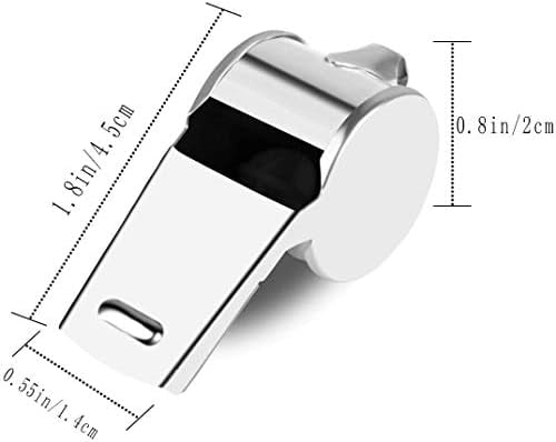 RibRave Coach Whistle,35Pack Football Referee Whistle with Lanyard for Emergency Sports Training Referee1 (Silver) (Silver) (Stainless Steel)