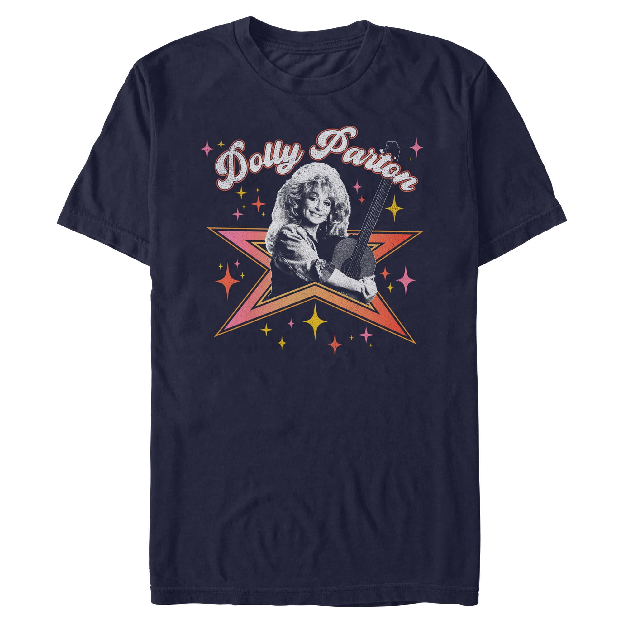 Mens Dolly Parton Distressed Bright Star T Shirt