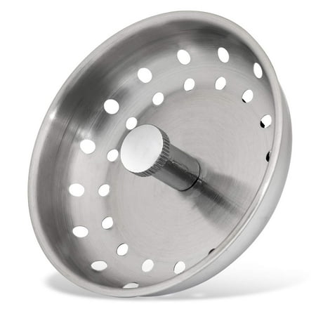 

Copper Kitchen Sink Strainer Basket Stainless Steel Antique Copper Sink Strainer and Stopper Replacement for Standard 3-1/2 inch AC Sink Drain with Metal Center Knob and Rubber Drain Stopper