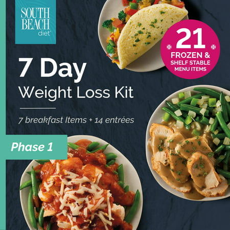 South Beach Diet Phase 1 Frozen + Ready-to-go 7-Day Weight Loss Kit, 21