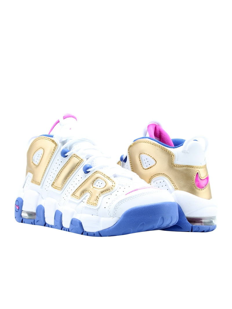 Kids Nike Air More Uptempo GS White Fuchsia Blast Metallic Gold
