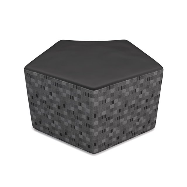Tabouret Quin Series Noir Pu606 avec Côté Nickel
