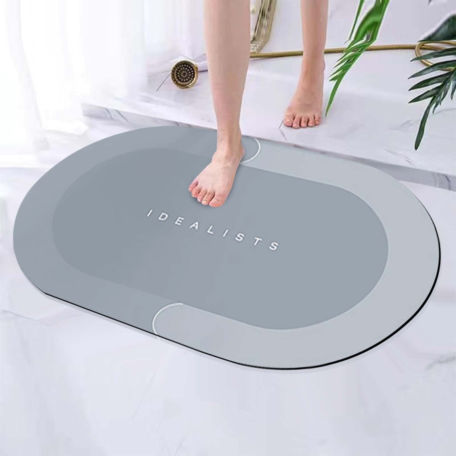 Antqov Bath Mat, 16x24" Non Slip Bathroom Rugs, Quickly Dry Absorbent Bathroom Floor Mats Shower Rug for in Front of Bathtub Shower Decor