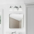 thumbnail image 4 of 19.25" Classic 3 Light Winding Metal And Frosted Marble White Bell Shape Glass Shades Decorative Wall Mounted Vanity, 4 of 7