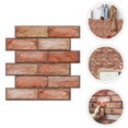 thumbnail image 3 of 2 adhesivos de pared autoadhesivos con textura de ladrillo para decoración de paredes renovadas., 3 of 5