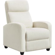 Premium Soft Corduroy Adjustable Recliner Chair Single Sofa Home Theater Seating Modern Cozy Reclining Chair for Living Room Bedroom Home Theater Easy Clean Beige