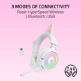 thumbnail image 3 of Razer Kraken Kitty V3 Pro Wireless RGB Kitty Headset for Gaming and Streaming, White, 3 of 12