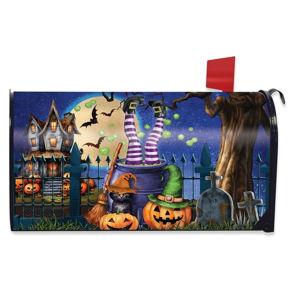 Briarwood Lane Halloween Mailbox Cover - Standard Size - Witches Brew For Halloween Mailbox Cover