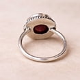thumbnail image 2 of Faceted Cut Red Ruby Ring, 925 Sterling Silver, Handmade Minimalist Statement Ring for Women, 2 of 2