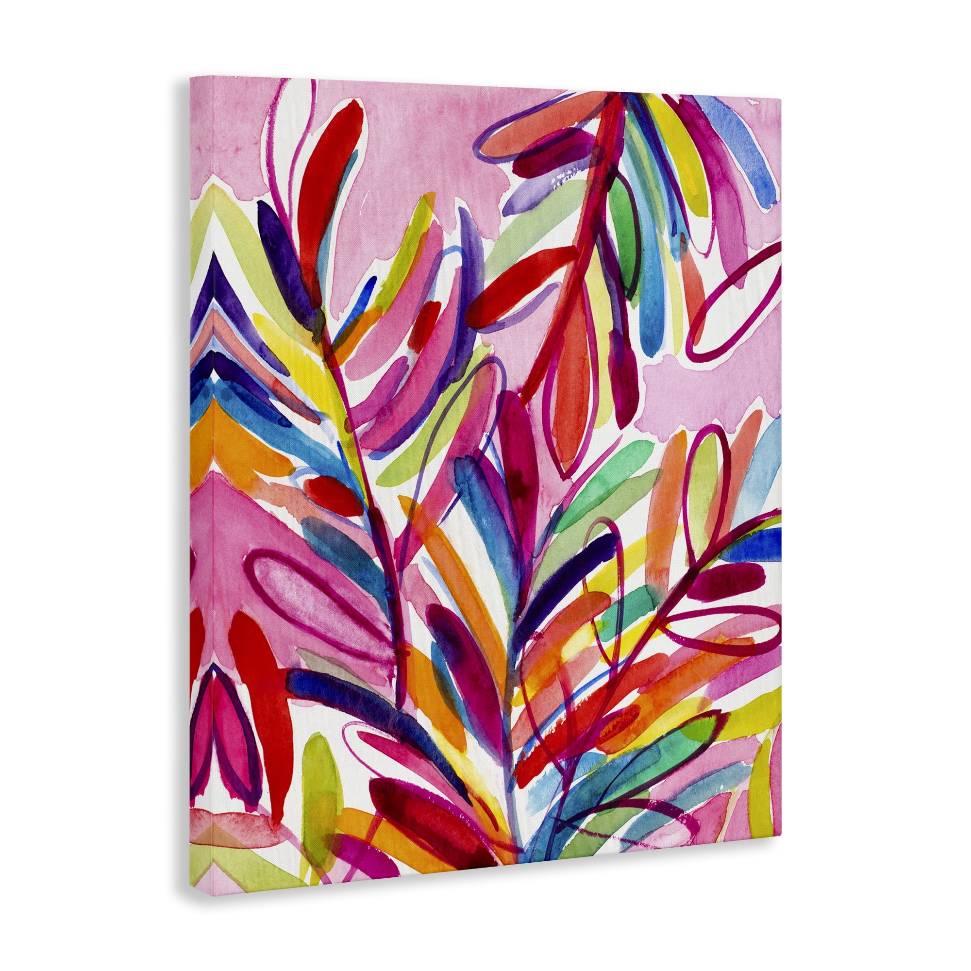 Stupell Industries Bold Tropical Leaves Botanical & Floral Painting Gallery Wrapped Canvas Art Print Wall Art, 24 x 30