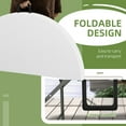 thumbnail image 4 of Outsunny Folding Patio Table Outdoor HDPE Round Picnic Table for 6, White, 4 of 10