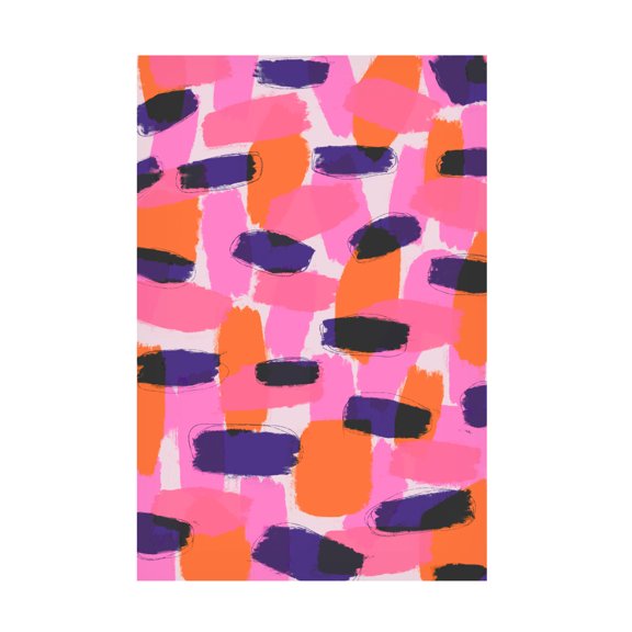 Canvas Wall Art - Treechild 'Pink And Purple Strokes' Wall Art for Living Room, Bedroom, or Office D?cor by Trademark Fine Art - 12 x 19 Inches