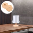 thumbnail image 1 of OUNONA 2pcs Round Light Base Solid Wood Lamp Parts for Making Lamps Brown Color, 1 of 5