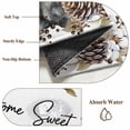 thumbnail image 6 of Round Rug 7Ft Washable Non-Slip, Rabbits Pine Cone Circle Area Rugs for Living Room Bedroom, Sweet Home Texture Brown Leaves Berries Indoor Floor Mats Carpet Runner for Home Decor Aesthetic, 6 of 8