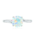 thumbnail image 4 of Rosec Jewels Real Ethiopian Opal Solitaire Promise Ring, Bypass Ring (AAA Quality), 925 Sterling Silver, US 7.00, 4 of 10