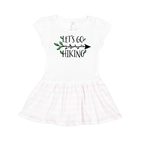 

Inktastic Let s Go Hiking- arrow and leaves Gift Toddler Girl Dress