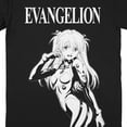 thumbnail image 2 of Neon Genesis Evangelion Oversized Asuka Print Adult Black Crew Neck Short Sleeve T-shirt-XS, 2 of 4