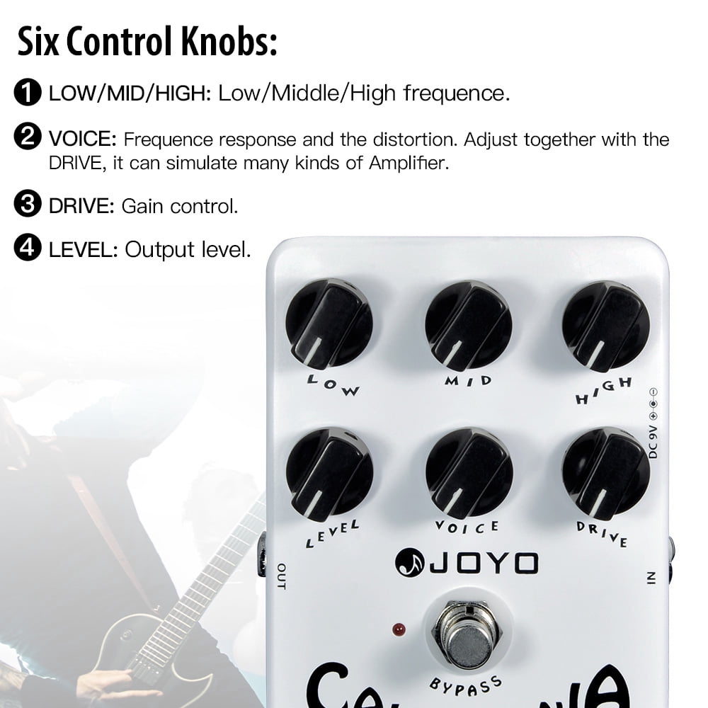 JOYO JF-15 California Sound Guitar Pedal Amp Simulator From Overdrive to Distortion