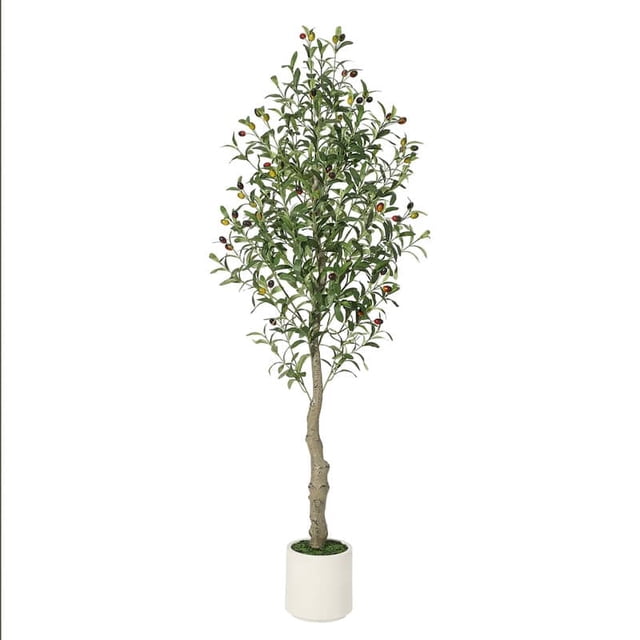 5ft artificial olive tree (2 pcs) - curved design para home o oficina decor
