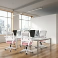 thumbnail image 2 of NEO CHAIR Ergonomic Office Chair, Lumbar Support Mid Back, Mesh Home Office Computer Desk Chair with Armrests, Pastel Pink, 2 of 9