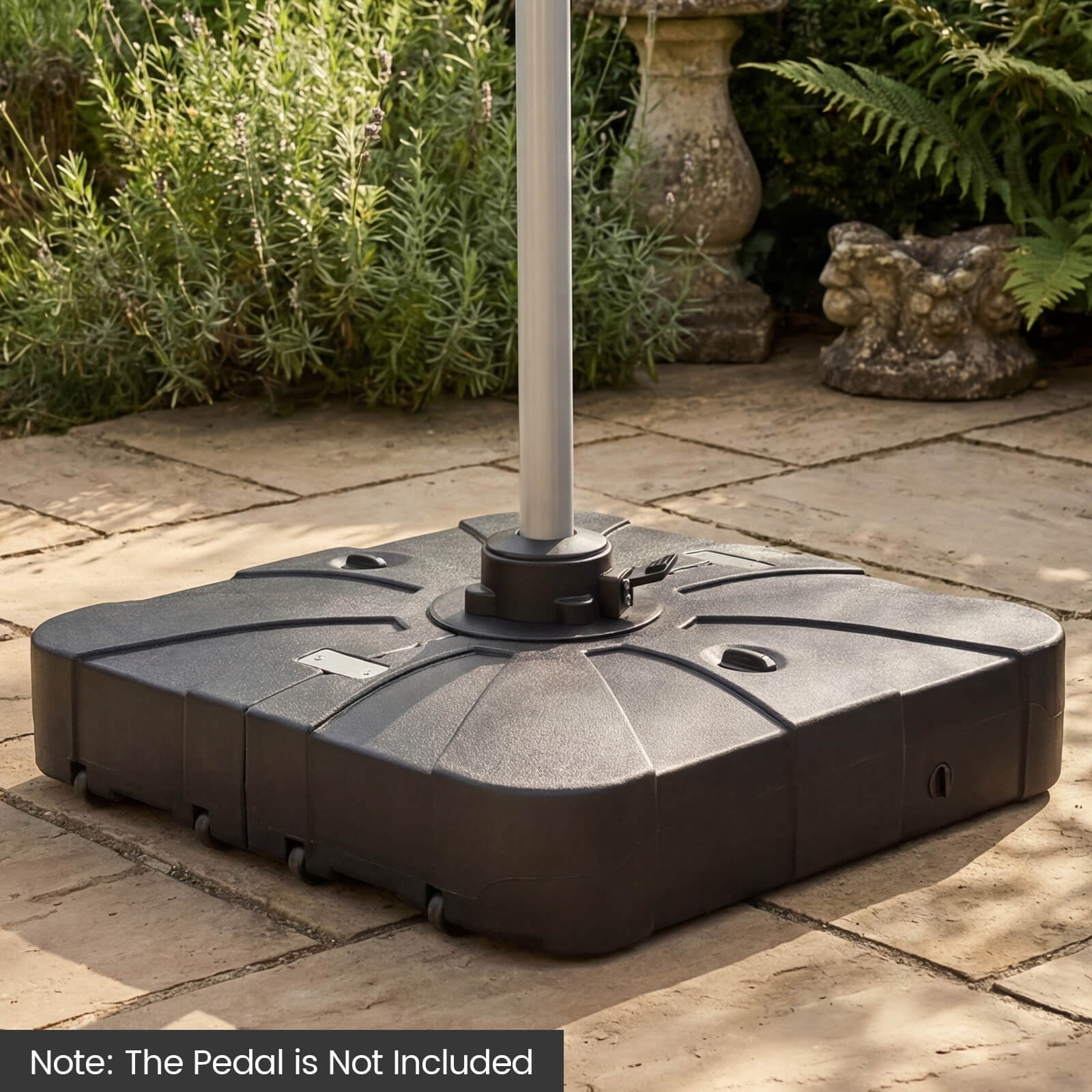Costway 375 LBS Outdoor Cantilever Umbrella Base with Wheels for Garden Deck Poolside