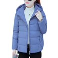thumbnail image 1 of WomenPlushHoodedOutwearOversizeThickenSolidColorCoatSuitableForFriendsGatheringWear, 1 of 5