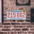 thumbnail image 3 of Placa de Metal Vintage de hierro, pintura Rectangular de Massachusetts, decoración de pared, 30x15cm, 3 of 9