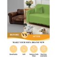 thumbnail image 5 of Green Couch Cover, Solid Color Simple Abstract Fashion Light Color Sofa Cover Blanket for 2 Seat Cushion, Sectional Sofa Slipcover Furniture Protector for Living Room Bedroom 71''x102'', 5 of 9