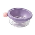 thumbnail image 2 of WeiLaiKeQi Kitchen Strainer Colander Bowl Berry Pasta Salad 2 in 1 Kitchen Colander Set Violet 24x10.5cm, 2 of 9