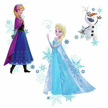 Disney Frozen 3 Big Wall Decals Elsa Anna Olaf Room Decor