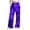 Blue, variant on WXLWZYWL Halloween Pants for Women Plus Size Stretch Pants Casual Palazzo Sweatpants Bat Print Drawstring Wide Leg Pant Lounge Elastic Waist Sweatpant with Pockets