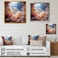 thumbnail image 4 of Designart "Surreal Dreams of Underwater Coral III" Animals Framed Wall Art - Beige Coral Living Room Framed Canvas Art, 4 of 6