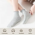 thumbnail image 4 of YooGuoGuo Womens Ankle Socks Ruffle Cotton Cute Frilly Trim Breathable Ankle Ruffled Socks 6 Pack, 4 of 6