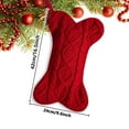 thumbnail image 2 of XINGXIANG 16.5" Bone Shape Knit Dog Christmas Stocking, Large Pet Stocking for Dogs Cats with Hanging Loop, Festive Holiday Decor for Fireplace Tree(Red), 2 of 7