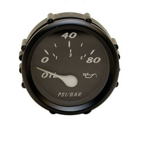 Faria Boat Oil Pressure Gauge GP7559A | 80 PSI 2 Inch Black