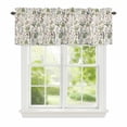 thumbnail image 2 of Herb Flower Texture Window Valance for Kitchen, Retro Watercolor Country Farmhouse Rod Pocket Short Curtain for Small Windows, Light Filtering Decorative Valance, 42 x 12 Inch, 1 Panel, 2 of 9