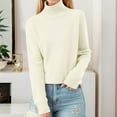 thumbnail image 2 of Oversized Sweaters for Women Lightweight Casual Loose Fit Turtleneck Solid Color Long Sleeve Soft Basic Pullover Tops Comfy Stretch Fall Outfits, 2 of 4