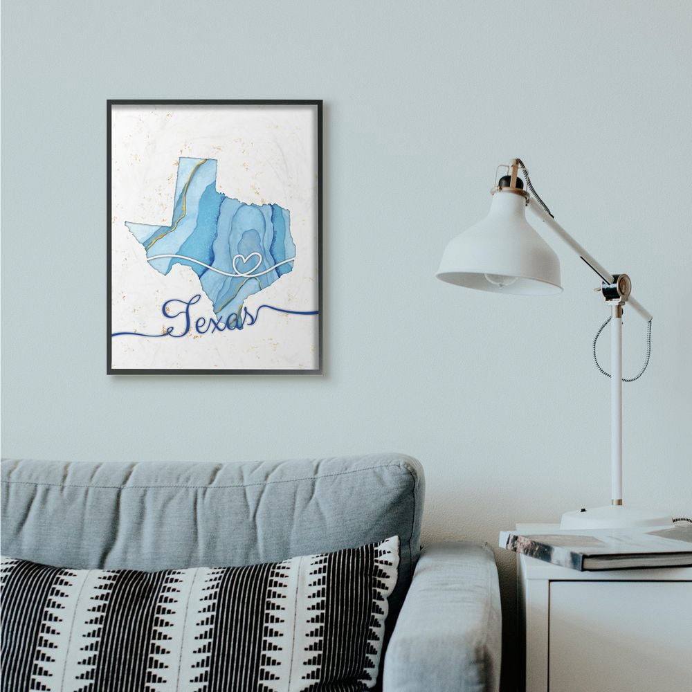 Stupell Home Décor Printed Map Framed Art Print, by Jason Brueck