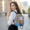 thumbnail image 6 of Quilted Backpack Fashion Backpack 10.23*5.11*12.59 Inch Women's Fashion Backpack Picnic Shopping Travel Out Sports backpack Rainbow Elephant, 6 of 7