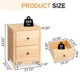 thumbnail image 4 of Ktaxon Solid Wood Nightstand with 2 Drawer Traditional Farmhouse Nightstand Bedside Table End Table, Wood, 4 of 8