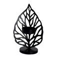 thumbnail image 1 of Candelabro de hojas de hierro forjado, candelabro decorativo para mesa. Negro A, 1 of 9