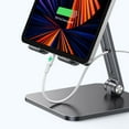 thumbnail image 4 of Support de Tablette Réglable Compatible pour iPad, Support de Tablette en Aluminium pour Bureau Compatible avec iPad pro 12.9, 9.7, 10.5, iPad air Mini 4 3 2, iPhone 12 pro max, Nintendo Switch, 4 of 8