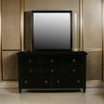 thumbnail image 4 of Benjara Umi 39 x 39 Dresser Mirror, ed Design Solid Wood Black Square Frame, 4 of 6