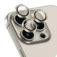 thumbnail image 2 of Elegant Choise Camera Lens Protector Metal Ring Tempered Glass Protective Film for iPhone 15 Pro 6.1inch/15 Pro Max 6.7inch, Gold, 2 of 14